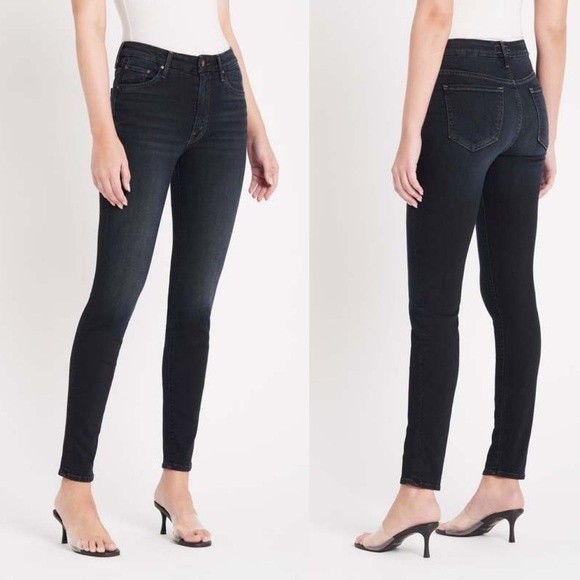 SOLD-Mother Denim Looker Crop Skinny Jeans in Coffee, Tea, or Me Size 26 - Picture 2 of 15